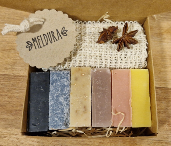 Doosje met 6 mini-zeepjes