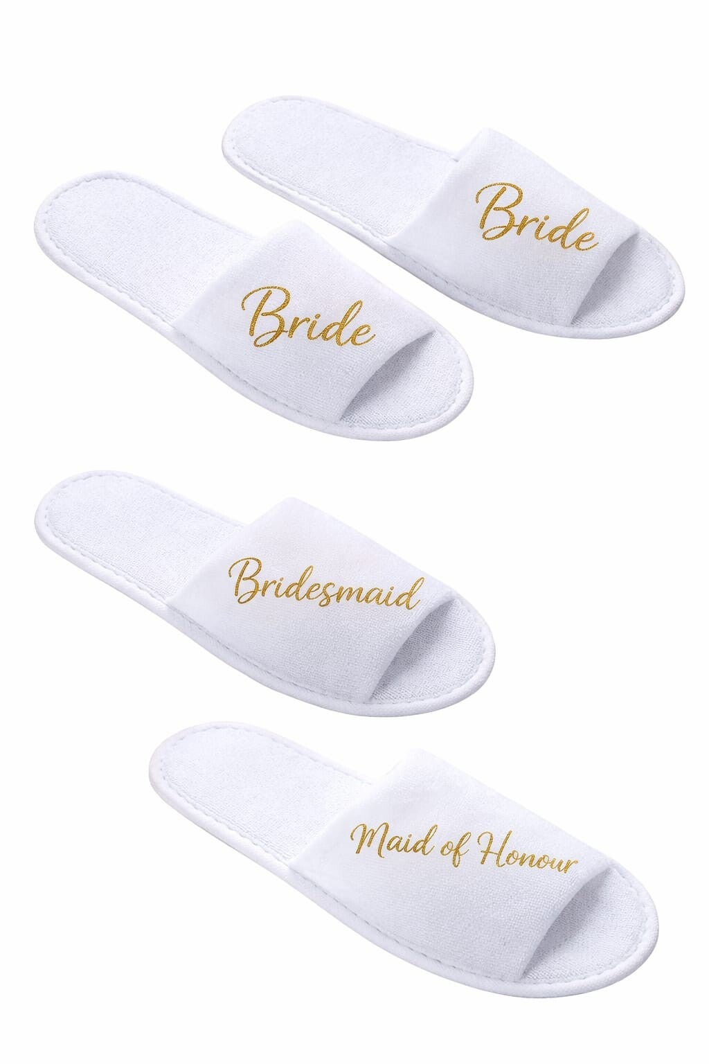 Personalised Bridal Slippers | Bride, Bridesmaid, Maid of Honour & Wedding Party Slippers | Wedding Morning Gift