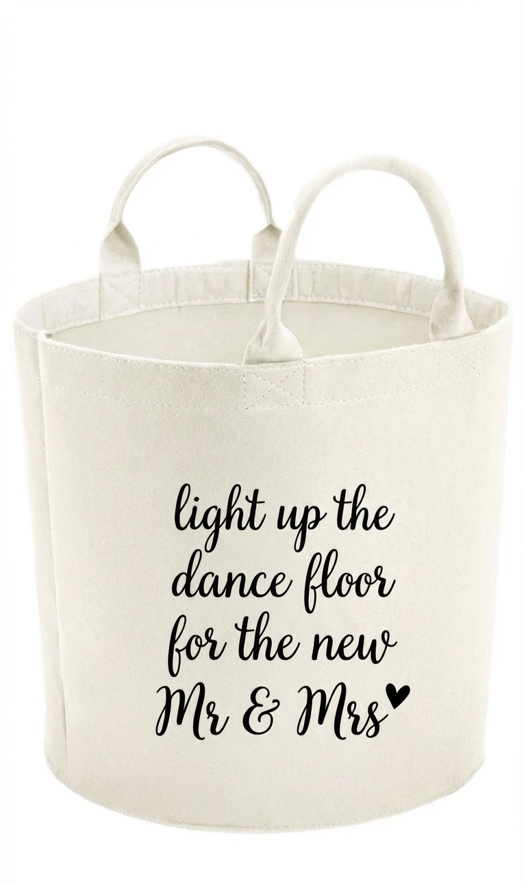 Glow Stick Wedding Trug – Personalised Party Light Up Tubs