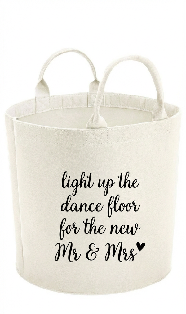 Glow Stick Wedding Trug – Personalised Party Light Up Tubs