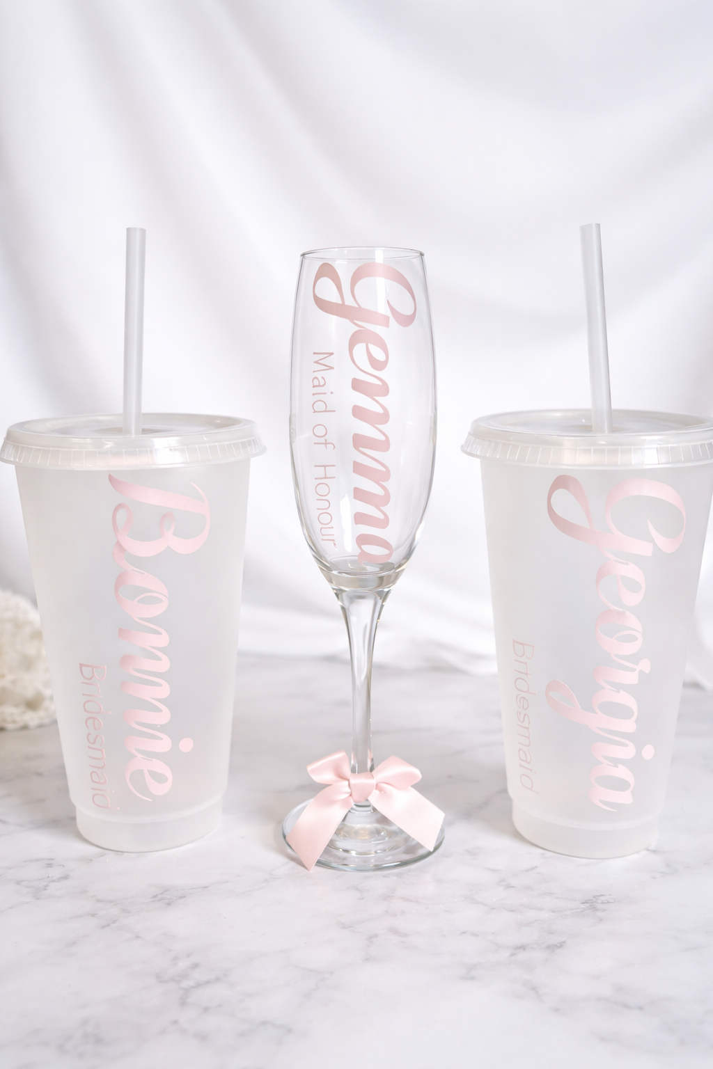 personalised glasses perfect for weddings, hen dos, proms… or ANY special occasion!