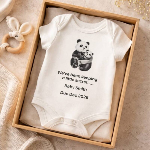 Personalised Pregnancy Reveal Baby Vest