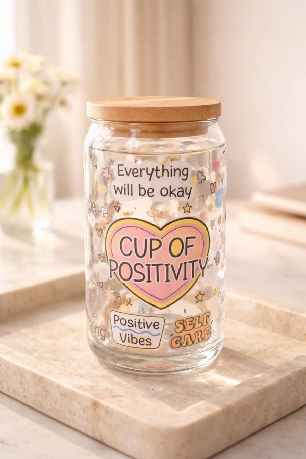Cup of Positivity Glass Tumbler