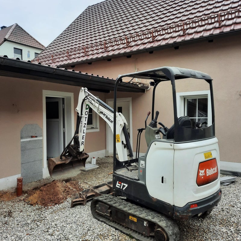 Minibagger bei Aushubarbeiten