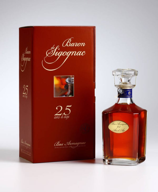Baron de Sigognac 25 jaar oud Carafe  nr. 331805    Prijs per doos € 804,47  Per fles € 134,08