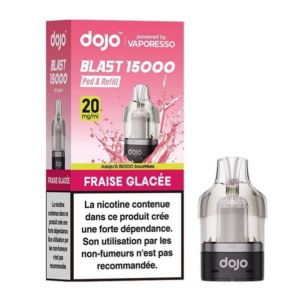 PRO : POD VAPORESSO DOJO BLAST 15 K FRAISE GLACEE