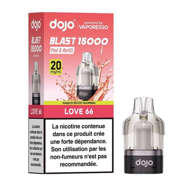 PRO : POD VAPORESSO DOJO BLAST 15 K LOVE 66