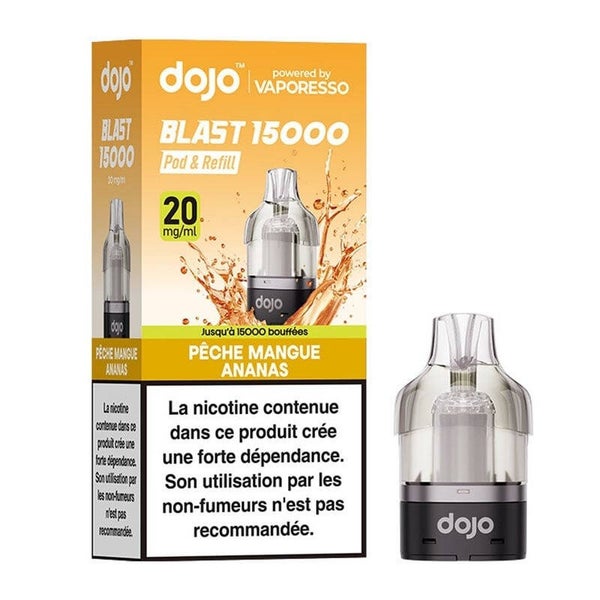 PRO : POD VAPORESSO DOJO BLAST 15 K PÊCHE-MANGUE-ANANAS