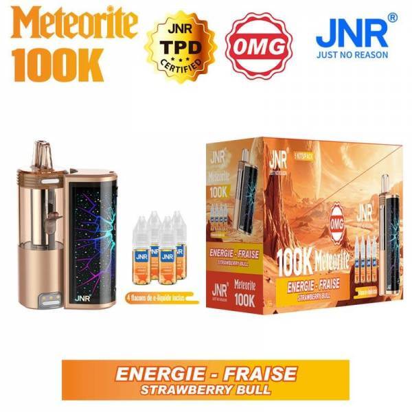 PRO : METEORITE 100K STRAWBERRY BULL SANS NICOTINE
