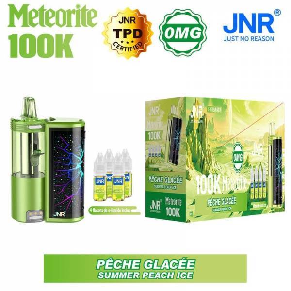 PRO : METEORITE 100K SUMMER PEACH ICE SANS NICOTINE