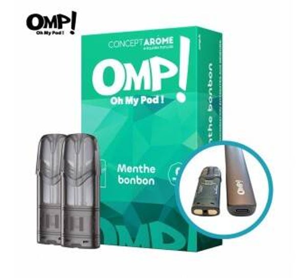 PRO SHOP : OMP POD (x2) MENTHE BONBON