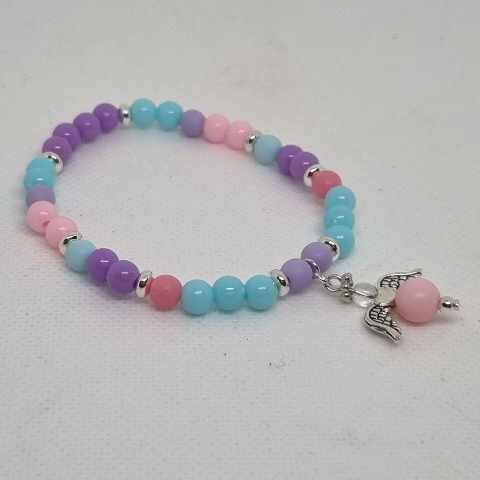 Armband roze/paars/blauw