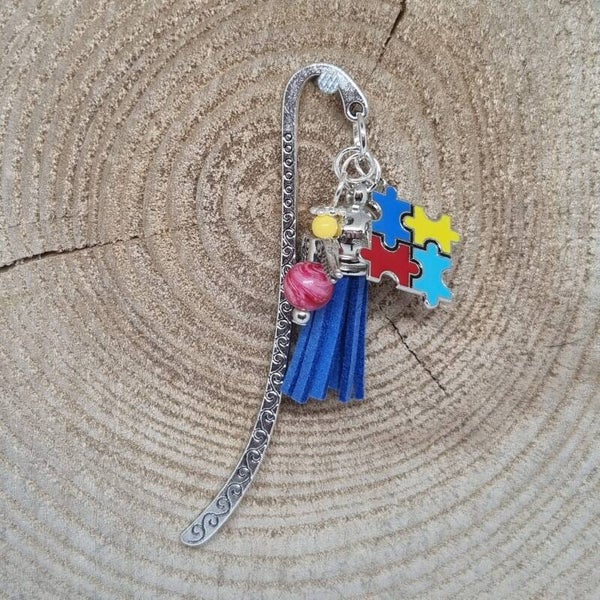 Autisme boekenlegger blauw