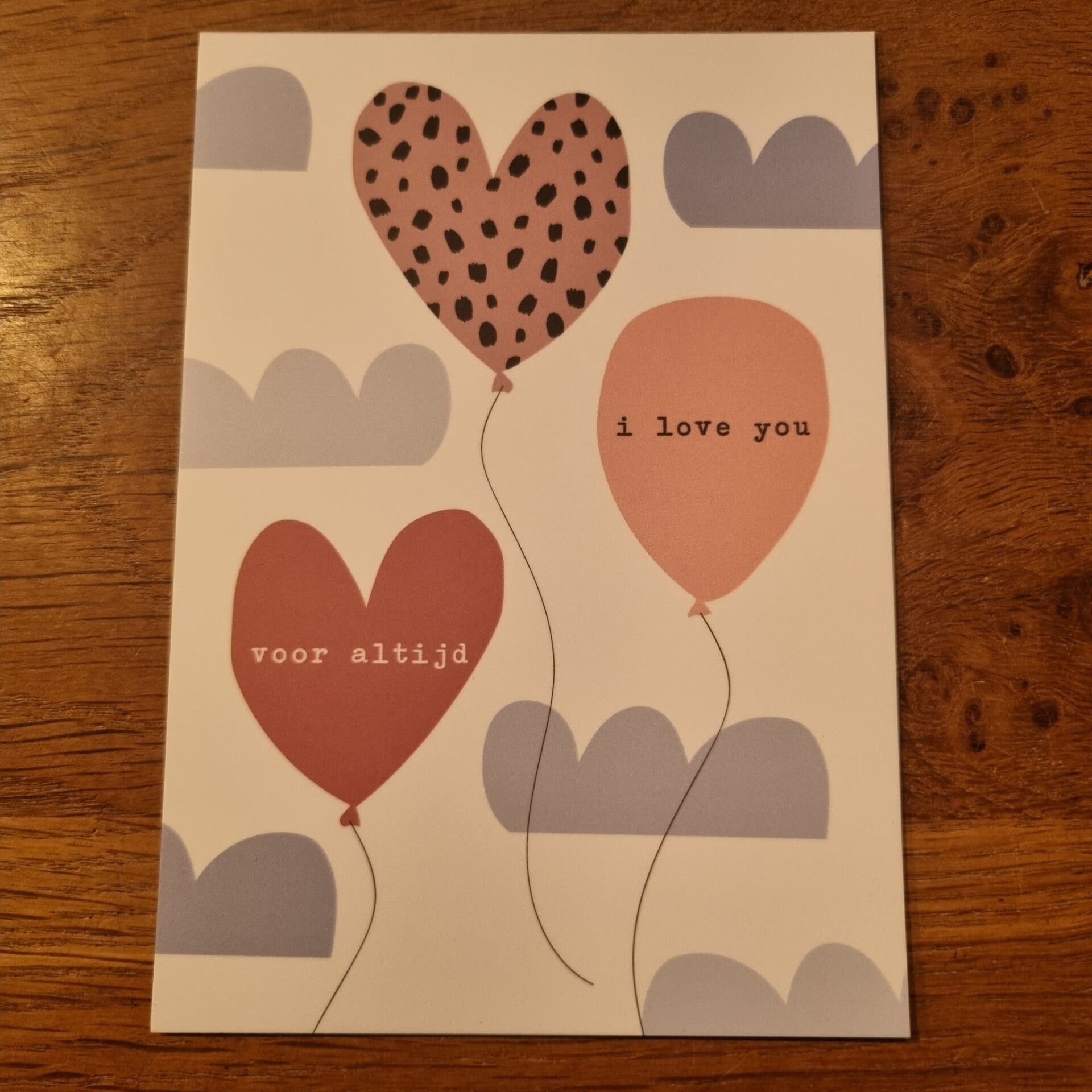 Ansichtkaart I love you voor altijd