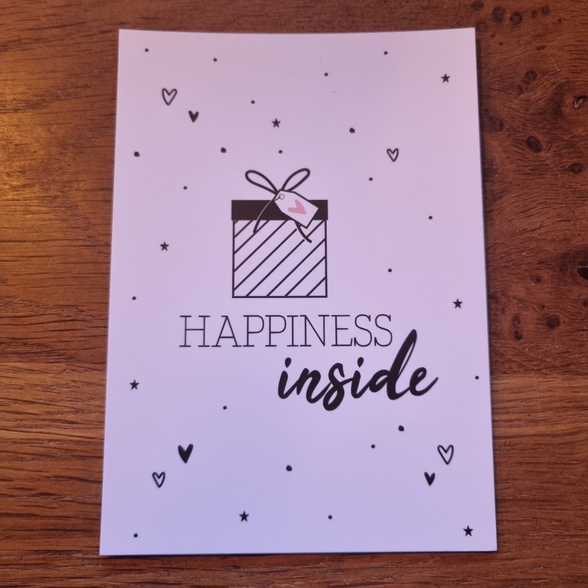 Ansichtkaart happiness inside