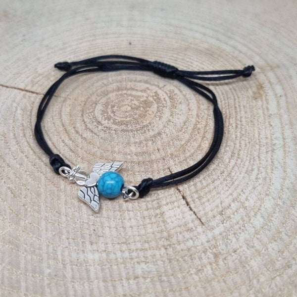 Satijnkoord armband zwart