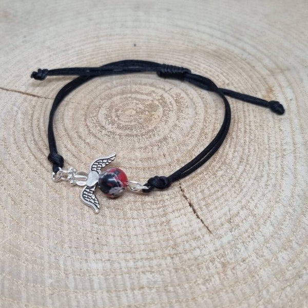 Satijnkoord armband zwart