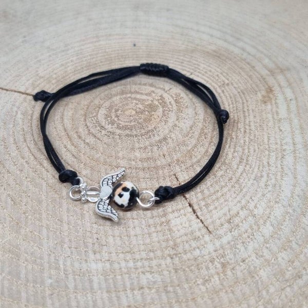 Satijnkoord armband zwart