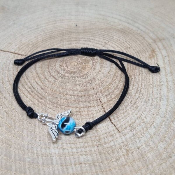 Satijnkoord armband zwart