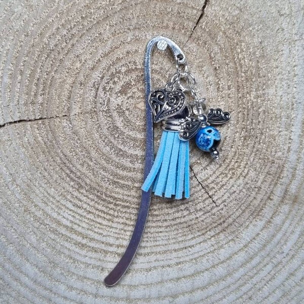 Boekenlegger blauw