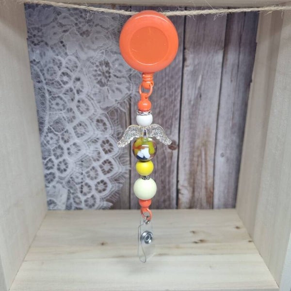 Badgehouder oranje/geel