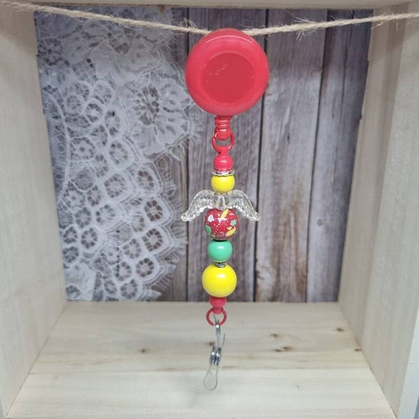 Badgehouder rood/geel/mint