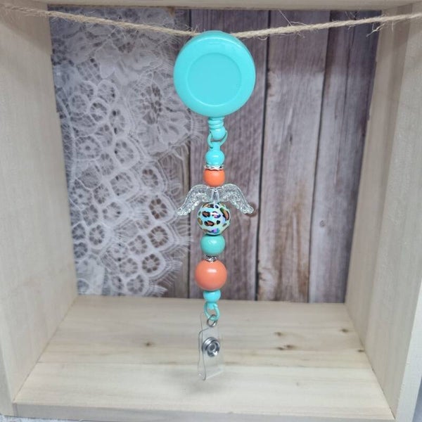 Badgehouder mint/oranje