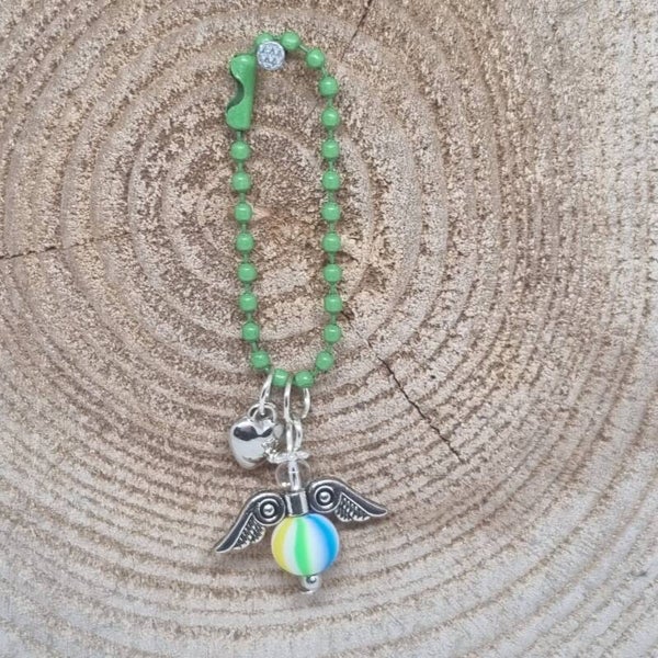 Sleutelhanger ballchain groen