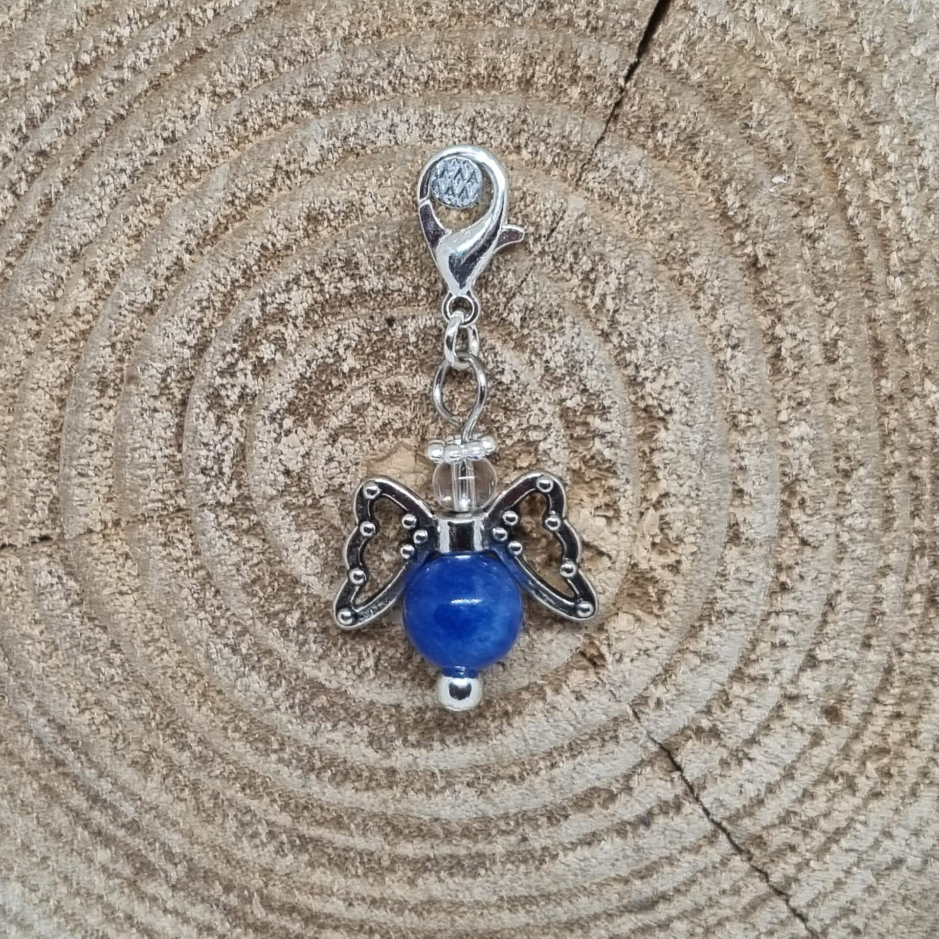 Geluksengel half edelsteen kyaniet