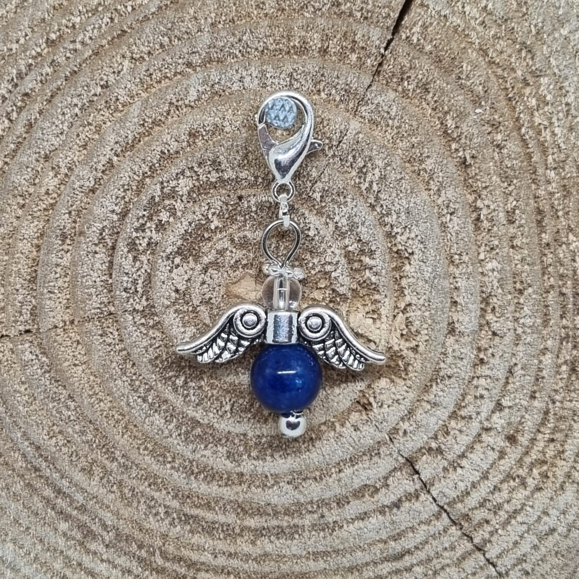 Geluksengel half edelsteen kyaniet