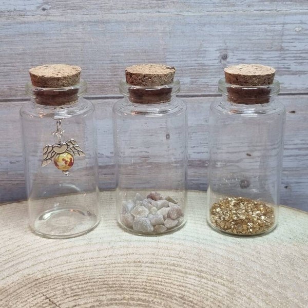 Engeltje in een flesje geel/rood/wit