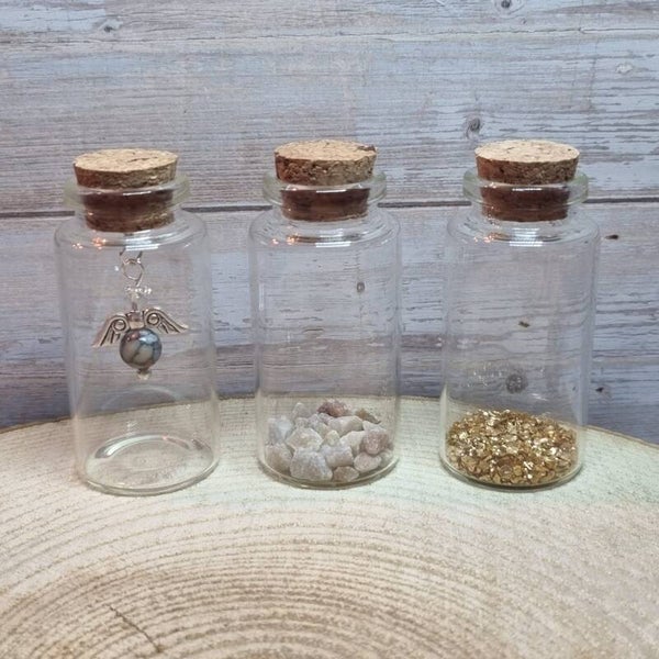 Engeltje in een flesje zwart/grijs/oranje