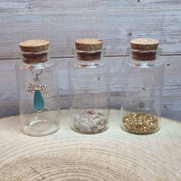 Engeltje in flesje turquoise