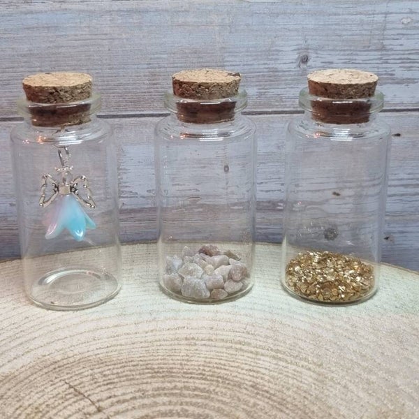 Engeltje in een flesje roze/blauw