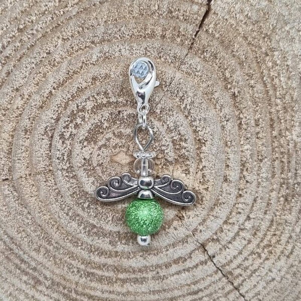 Geluksengel glitter groen