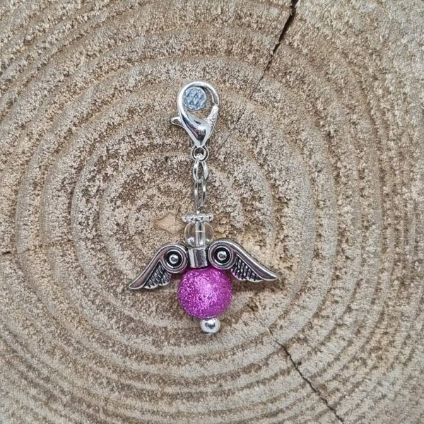 Geluksengel glitter roze