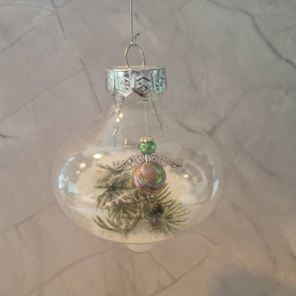 Kerstbal geribbelde druppel groen/wit/rood