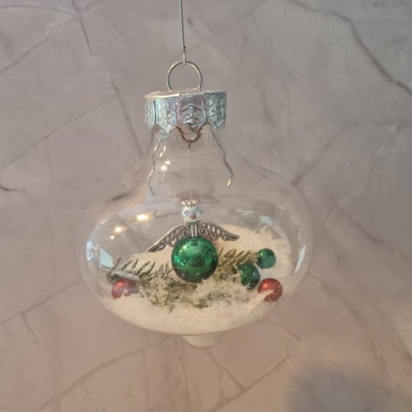 Kerstbal geribbelde druppel groen