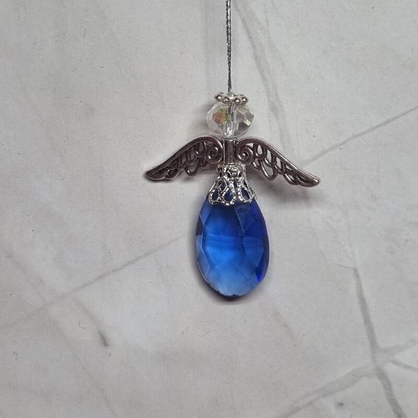 Glashanger druppel blauw