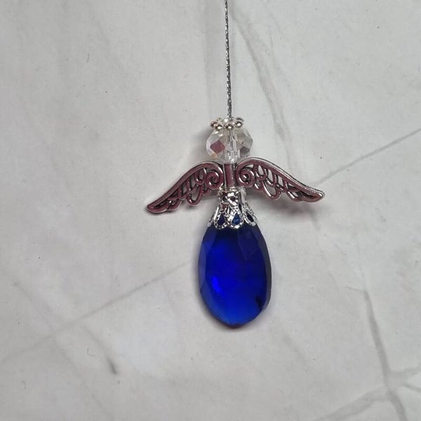 Glashanger druppel blauw
