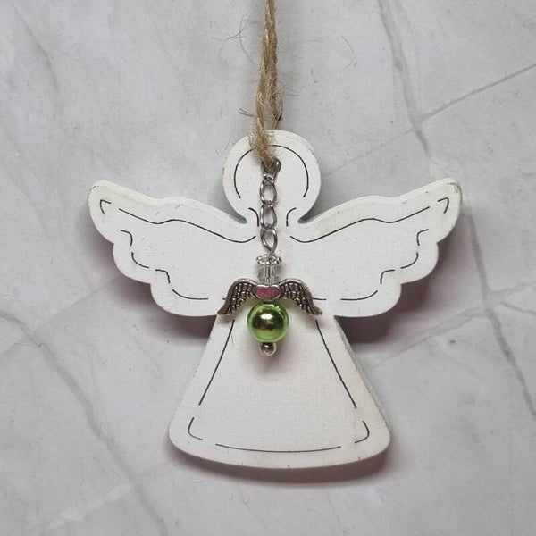Houten engel groen