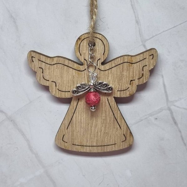 Houten engel rood