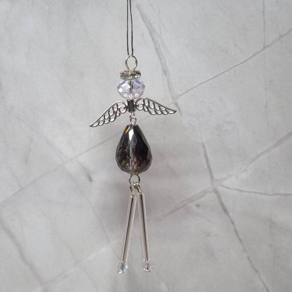 Wiebelbeentjes hanger zwart/paars
