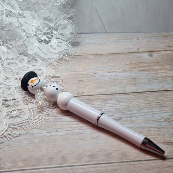 Pen sneeuwpopgeluksengel wit
