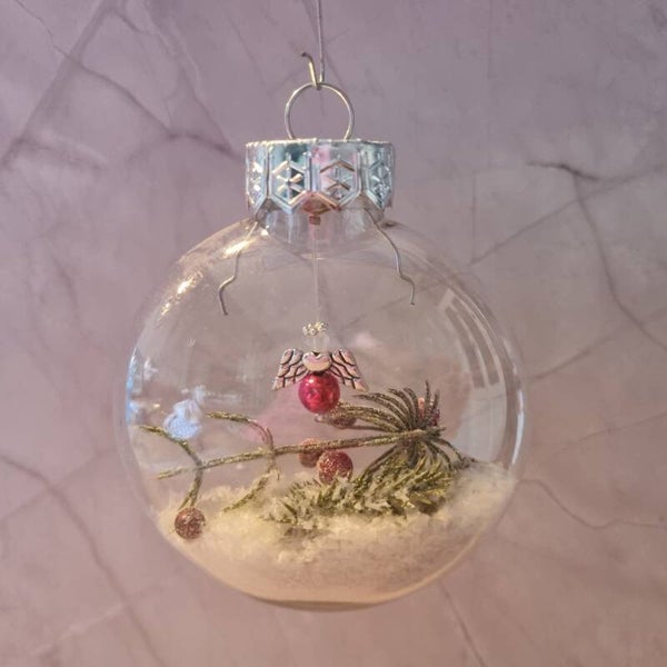 Kerstbal plat rood