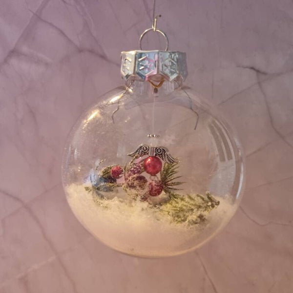 Kerstbal plat rood