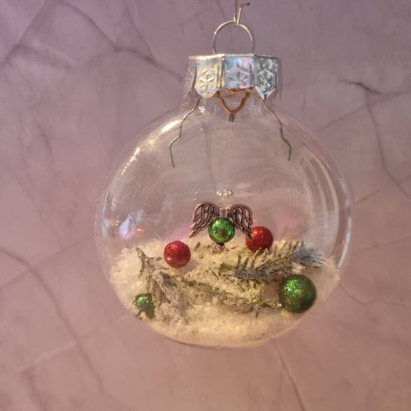 Kerstbal plat groen