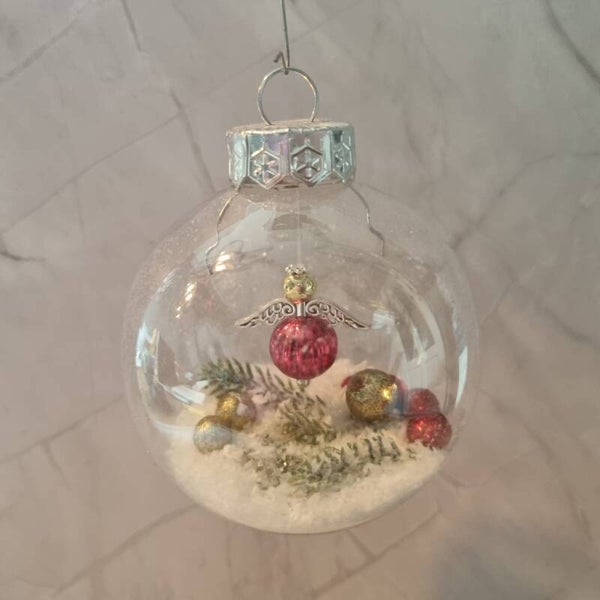 Kerstbal rood-goud