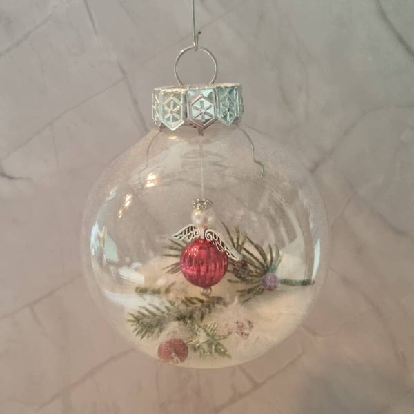 Kerstbal rond-creme