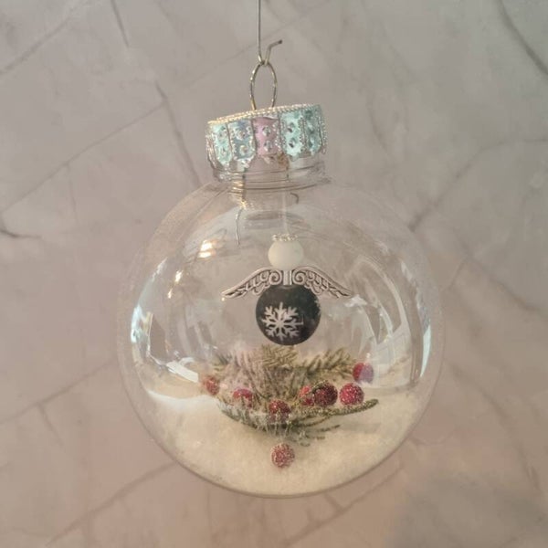 Kerstbal rond zwart-wit